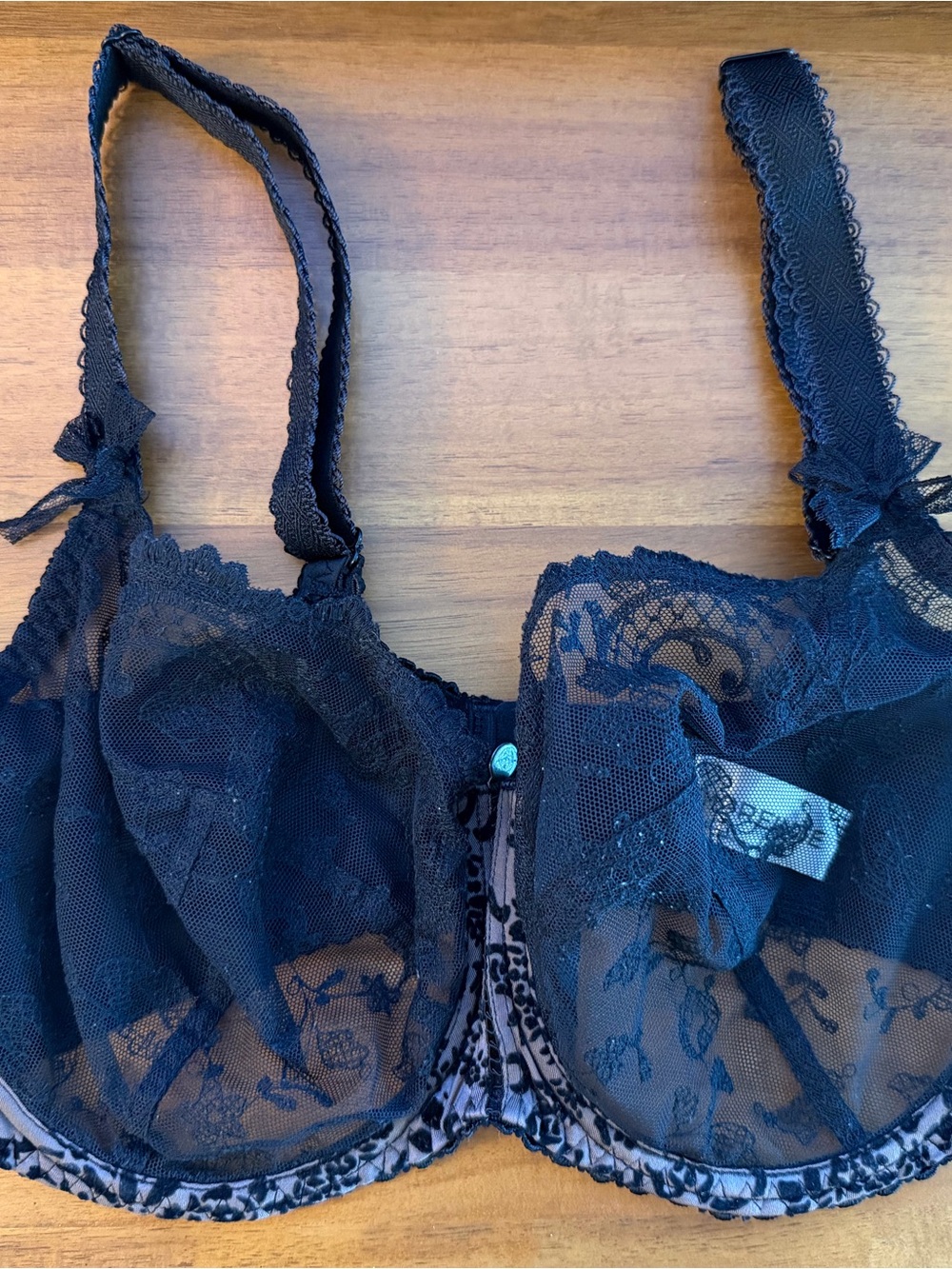 Empreinte Gaby Low Neck Underwire Black Lace Underwire Bra - Women's Intimates
